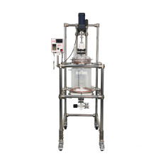 China discount 5L Lab Bioreactor Glass Stirred Reactor Filter Glass Reactor stainless steel flang